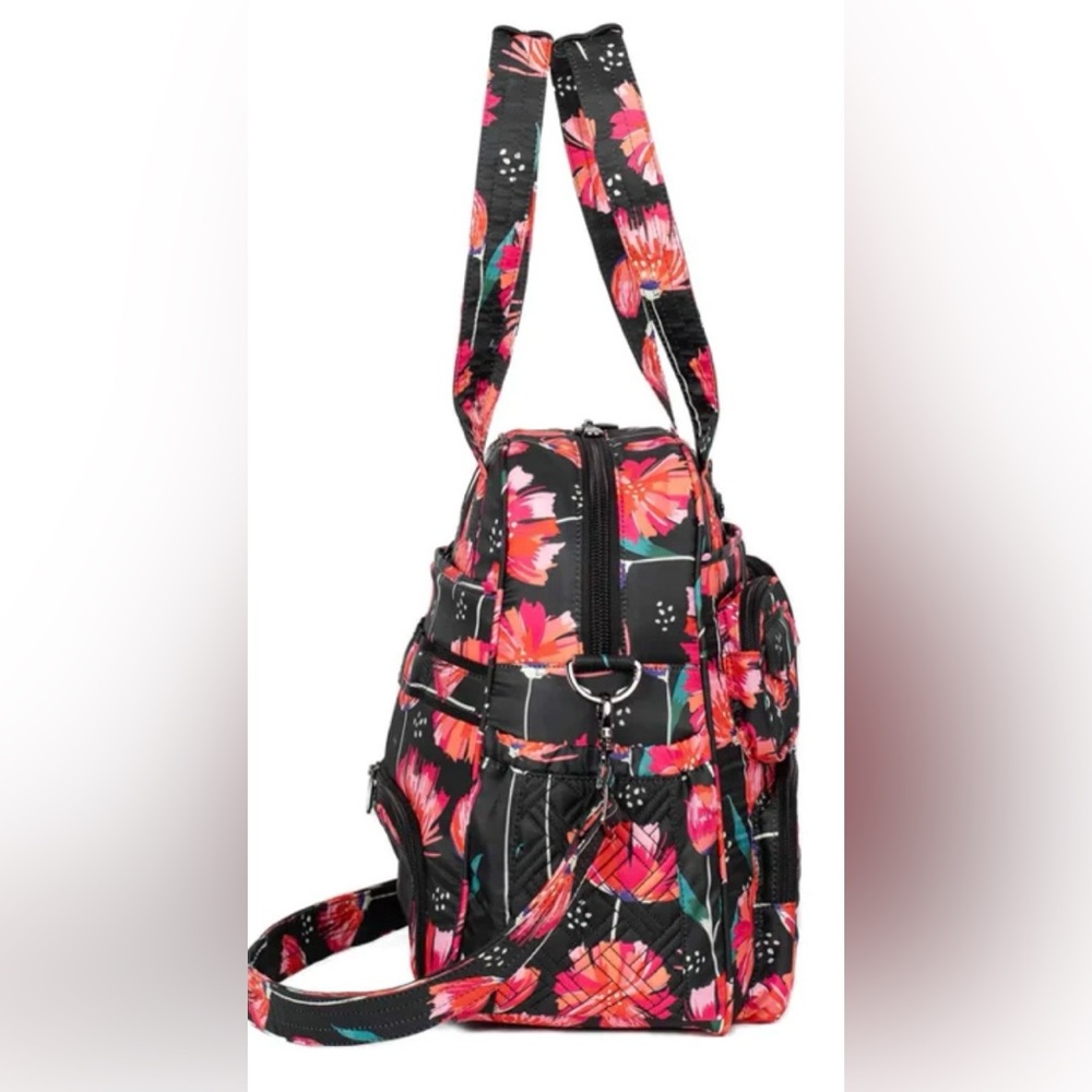 Lug Puddle Jumper LE Tote Bag. Pom Pom Floral Black. NWT - Picture 11 of 11